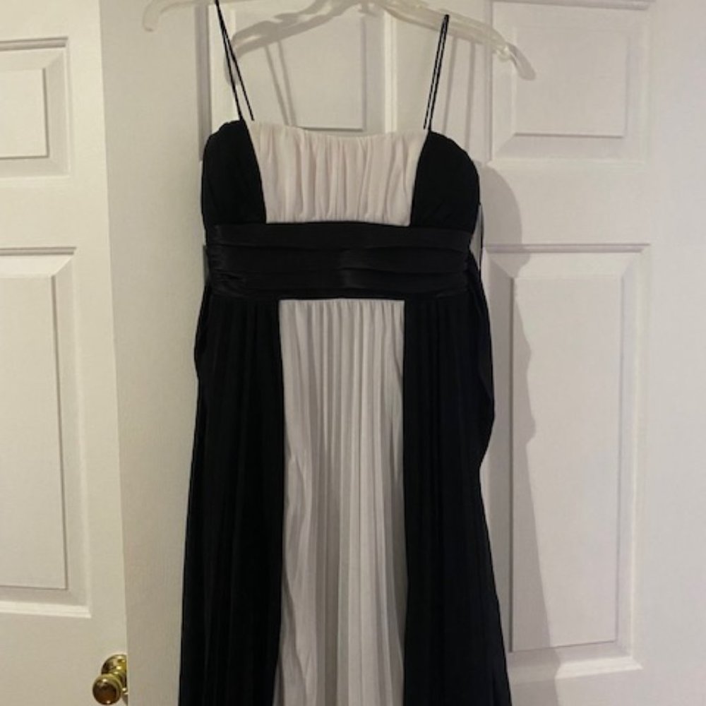 black and white dress
